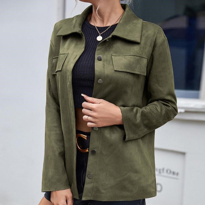 Damen Lederjacke: Stilvoll mit Knöpfen von Fini