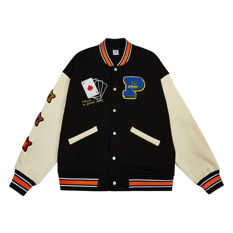 Avelena Unisex Vintage Baseball Lucky Jacket