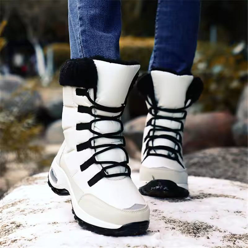 Krohn-e | Stiefel - Schaft Bis Zur Mitte Der Wade - Schnürverschluss - Luftpolster