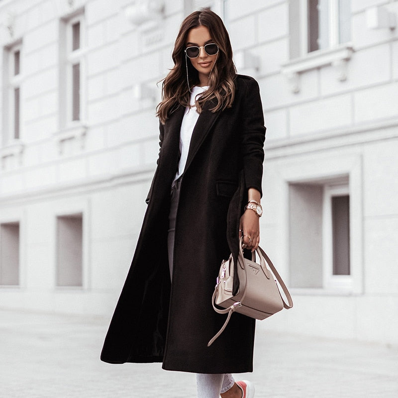Krohn-e | Lange Wolljacke für Damen