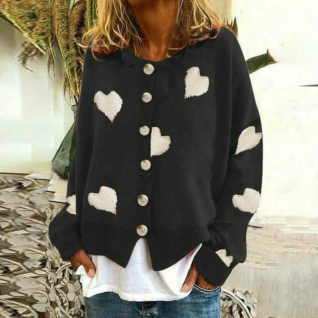 Krohn-e | Strickjacke mit Herzdruck