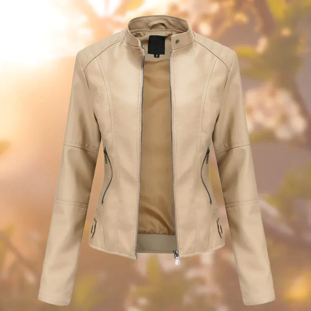 Krohn-e | Elegante, Schicke und Bequeme Lederjacke für Frauen