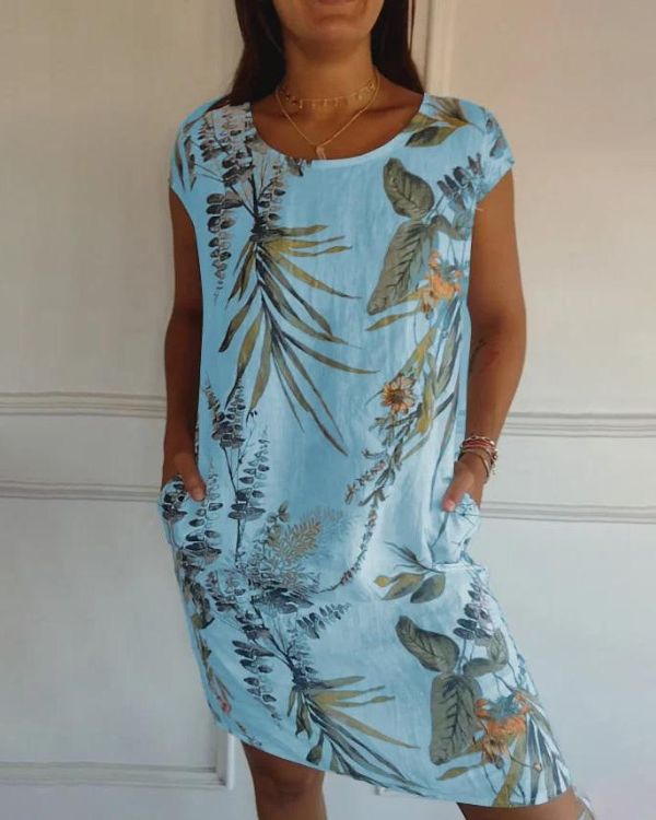 Baumwoll-Leinen Sommerkleid Hedwig