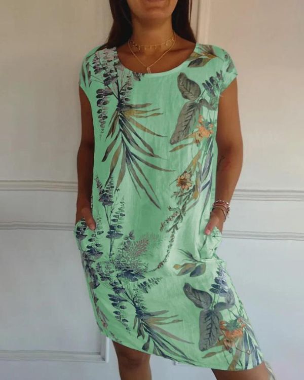 Baumwoll-Leinen Sommerkleid Hedwig