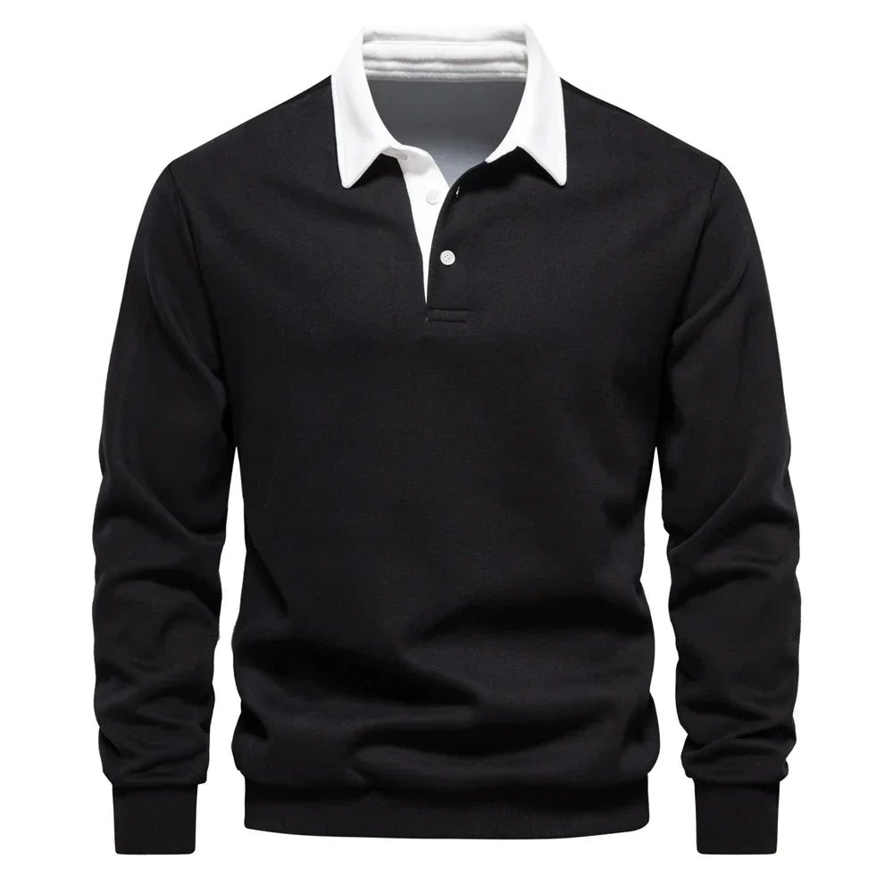 Herren-Poloshirt im Henley-Stil