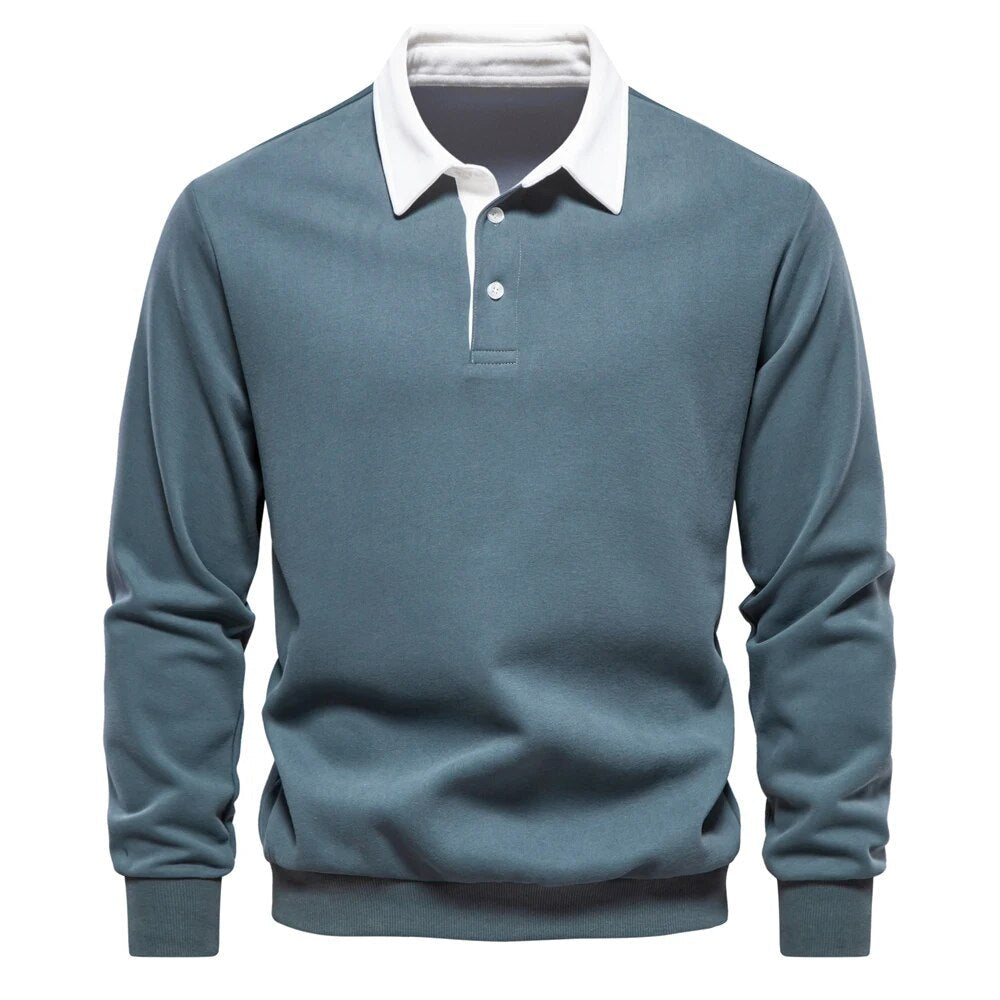 Herren-Poloshirt im Henley-Stil