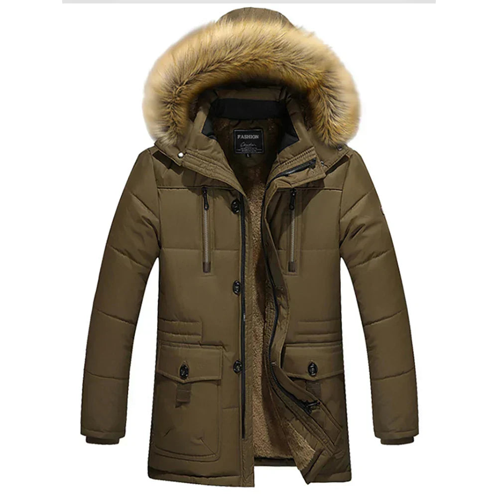 Krohn-e | Winterjacke - Damen Parka mit Kapuze und Kunstfell