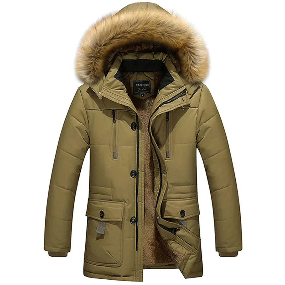 Krohn-e | Winterjacke - Damen Parka mit Kapuze und Kunstfell