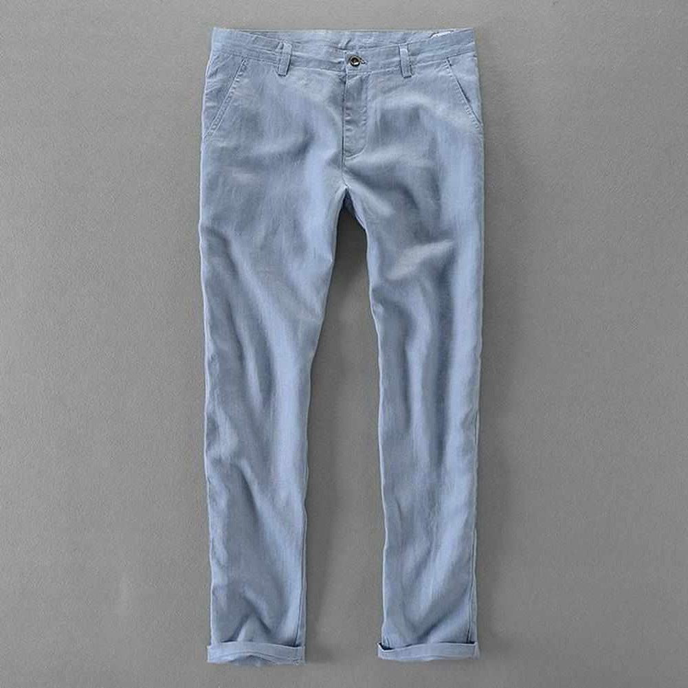 Elegant North Royal Ocean Tide Linen Trousers