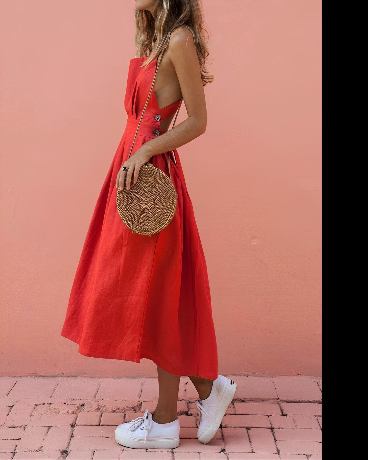 Volina Damen Sommerkleid mit Neckholder