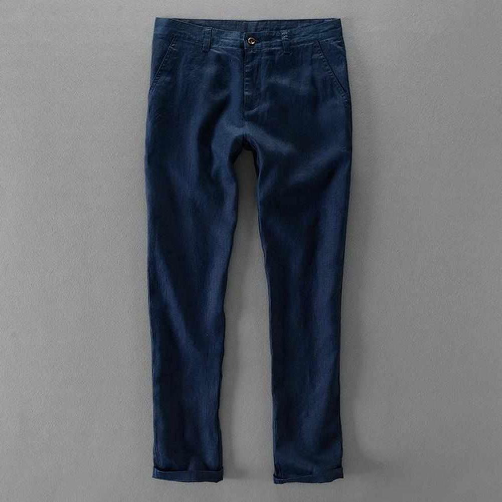 Elegant North Royal Ocean Tide Linen Trousers