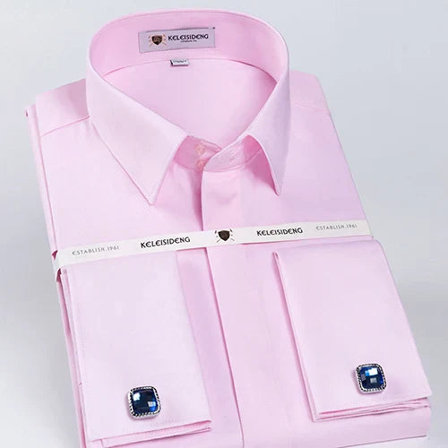 Herren-Smokinghemd, bügelfrei, elegant, mit Manschettenknöpfen