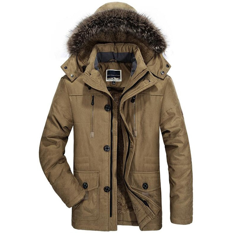 Herren Winterjacke Callum mit Kapuze und Fell