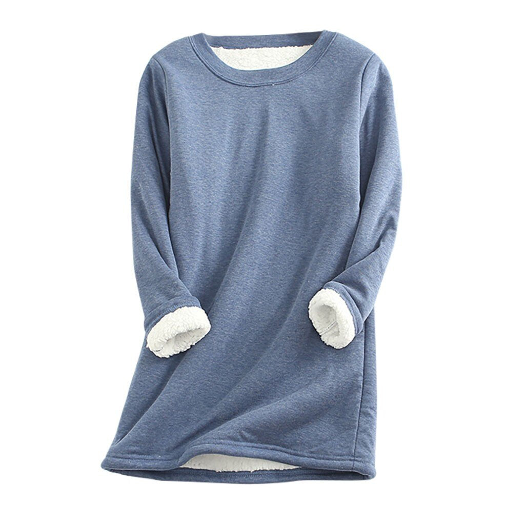 Krohn-e | Weicher Pullover mit Fleece-futter Warm und Bequem Perfekt für Heimeligkeit