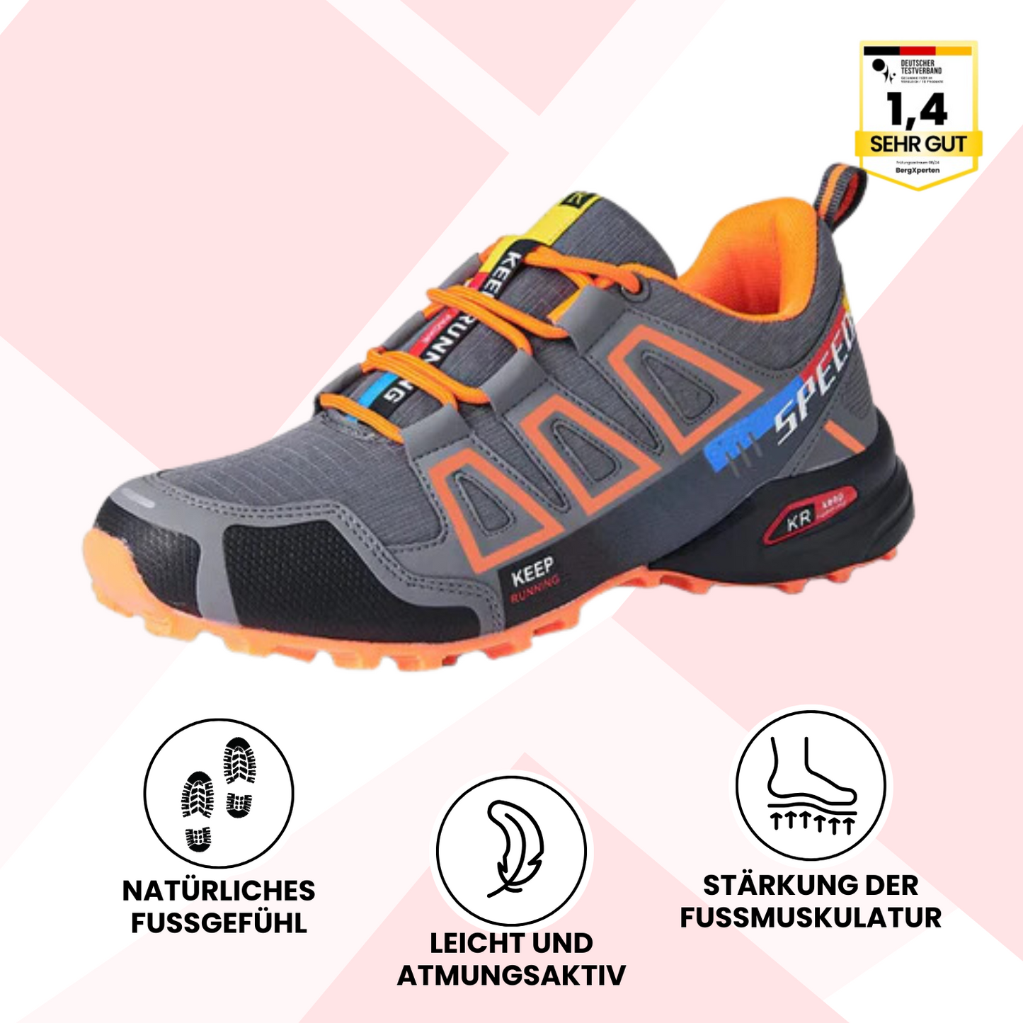 Krohn-e ergonomische Wanderschuhe zur Schmerzlinderung