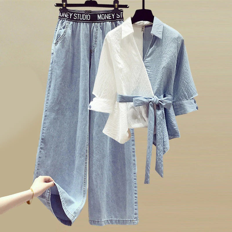 Renna: Edles Zweiteiliges Denim-Outfit