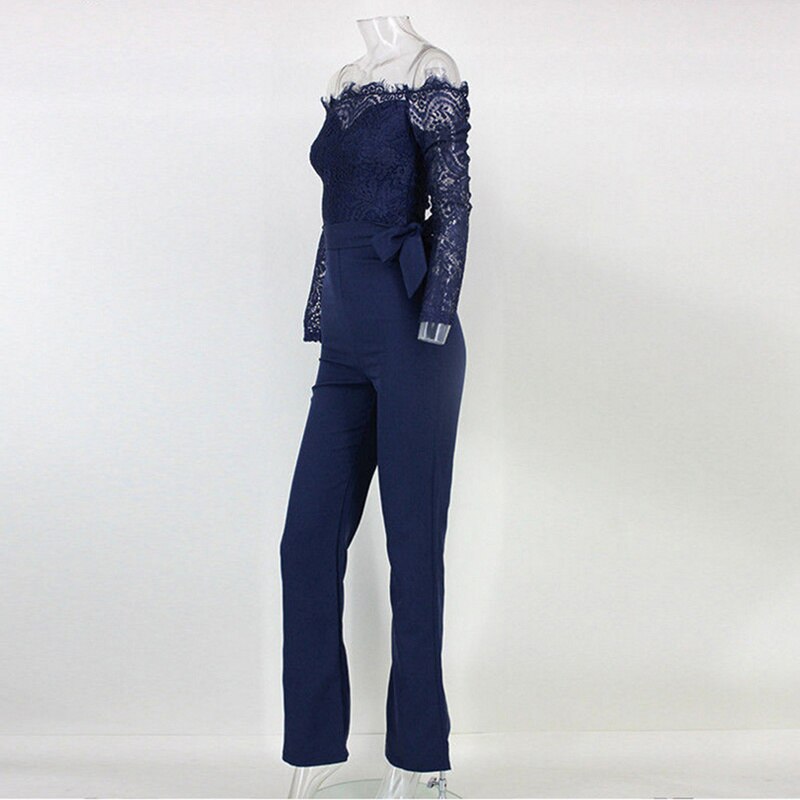 Spitzen-Jumpsuit mit langen Ärmeln - Ceara