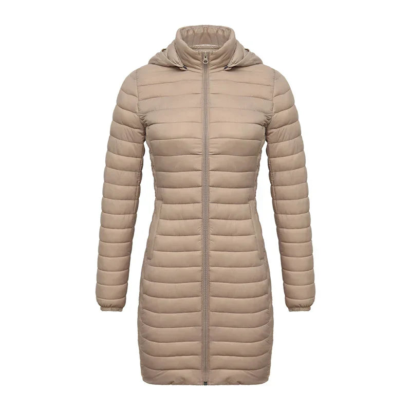 Krohn-e | Slim Fit Abnehmbare Kapuze Reißverschluss Baumwolle Winterjacke