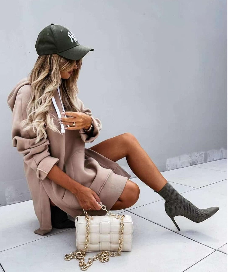 Krohn-e | Qualität Kapuzen Langarm Pullover Jacke - Herbst/Winter