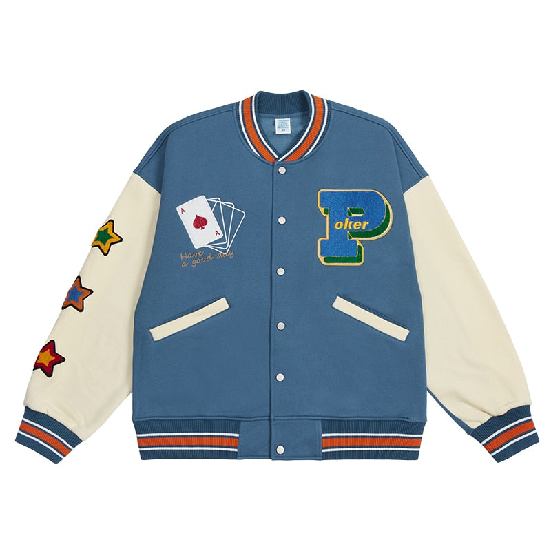 Avelena Unisex Vintage Baseball Lucky Jacket