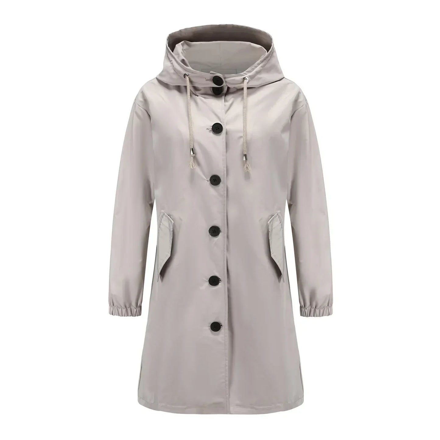 Kyler Damen Trenchcoat Windbreaker mit einfachem Revers