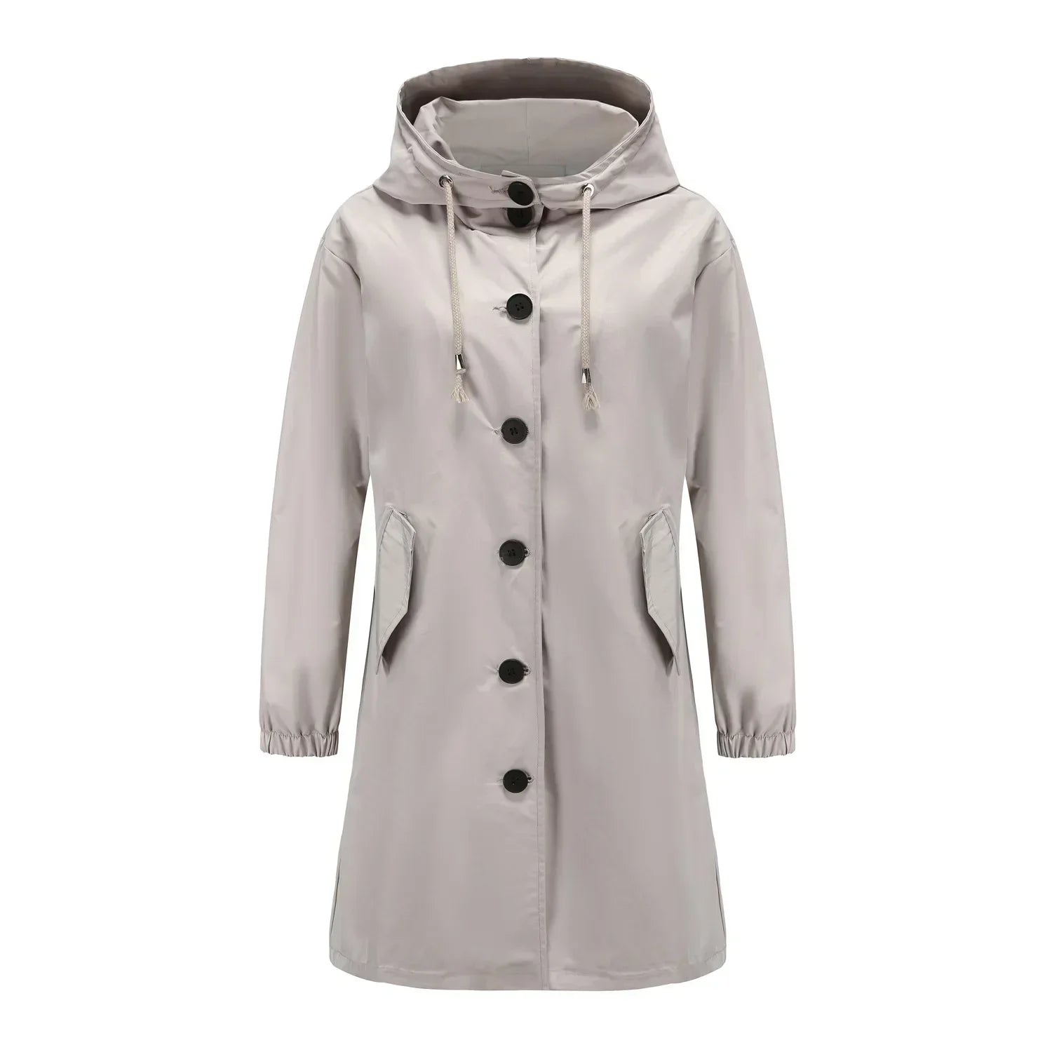 Kyler Damen Trenchcoat Windbreaker mit einfachem Revers