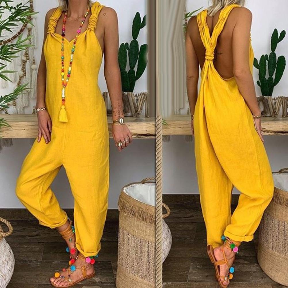 Geknoteter Jumpsuit AMELIE mit offenem Rücken