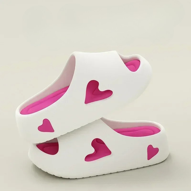 KROHN-E Damen Flip-Flops Herz-Design EVA-Sohle Komfort