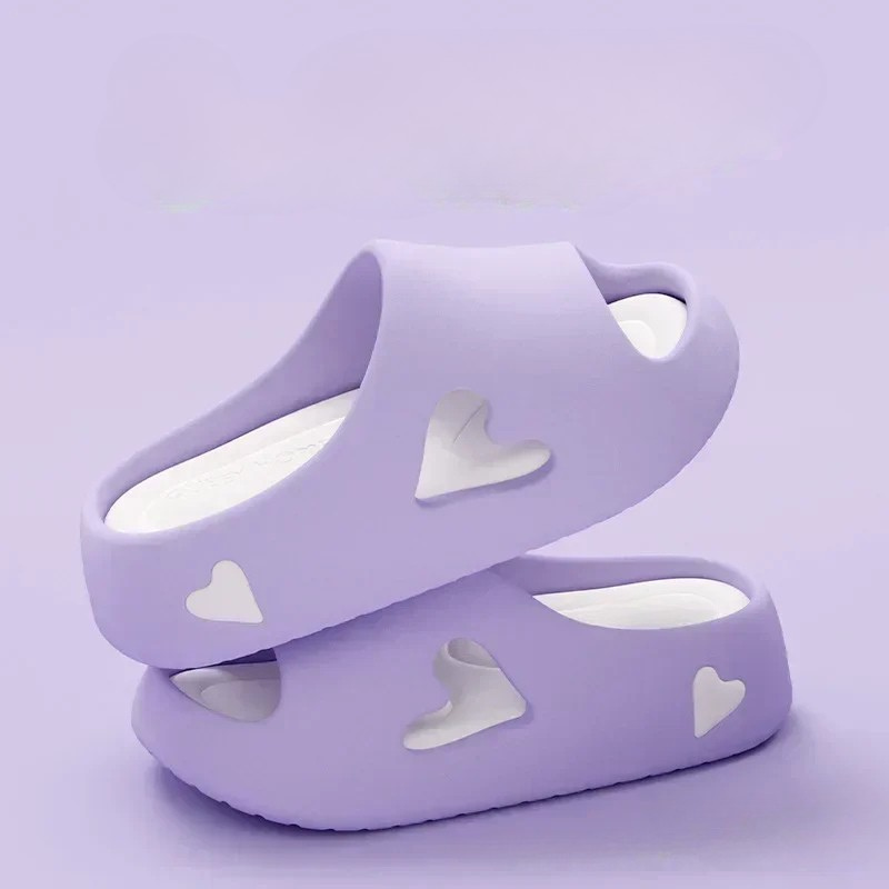KROHN-E Damen Flip-Flops Herz-Design EVA-Sohle Komfort