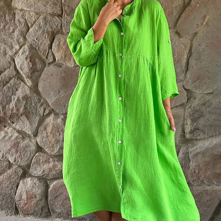 KROHN-E Damen Midi-Kleid Abendkleid fließend klassisch elegant