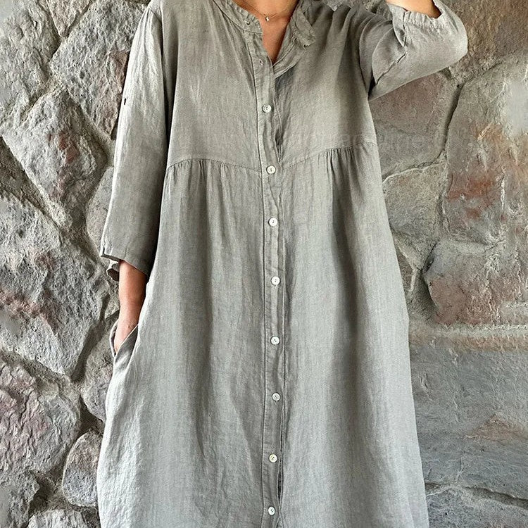 KROHN-E Damen Midi-Kleid Abendkleid fließend klassisch elegant