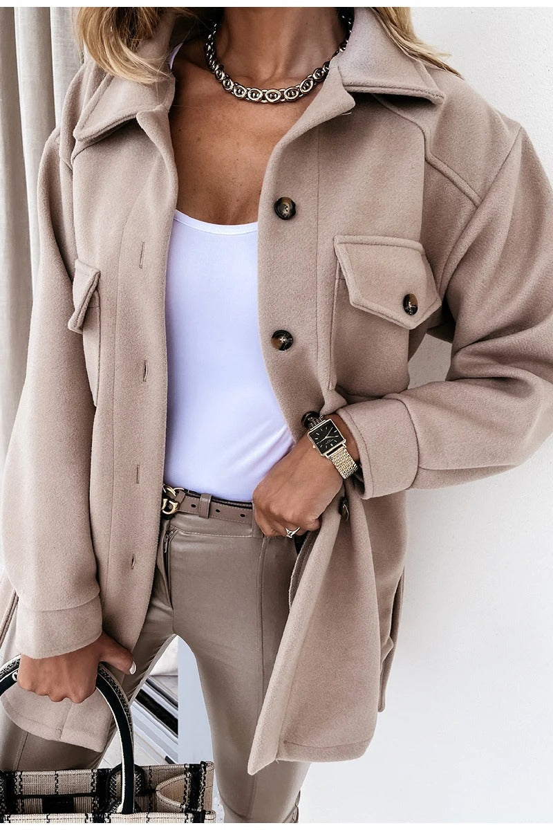 Hochwertige Amélie™ Wolljacke aus dickem Material