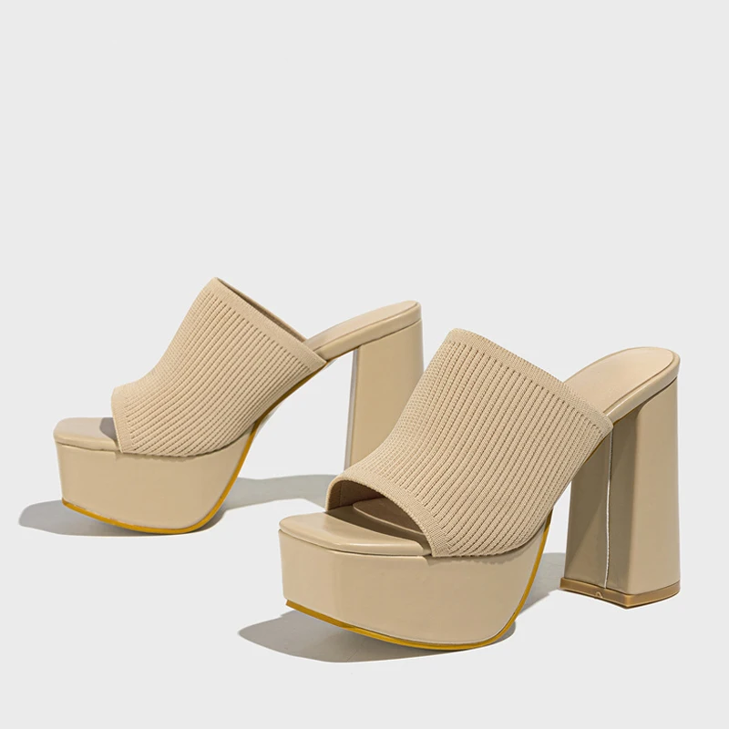KROHN-E Damen Plateau-Sandalen Verstellbare Riemen Gepolsterte Sohle