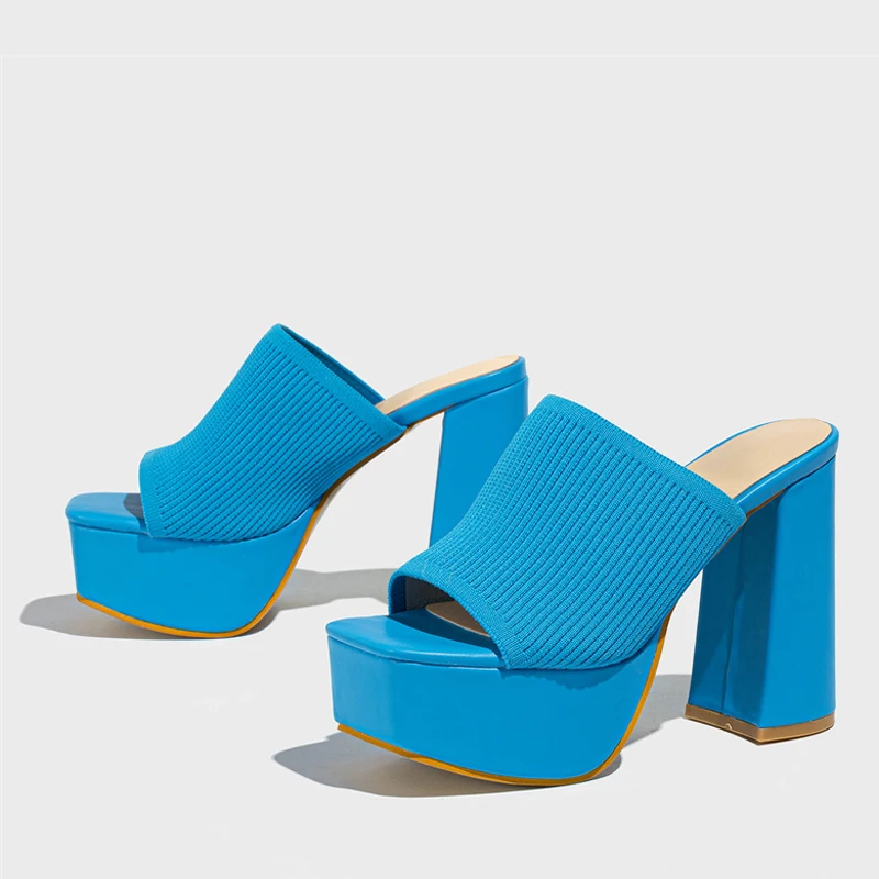 KROHN-E Damen Plateau-Sandalen Verstellbare Riemen Gepolsterte Sohle