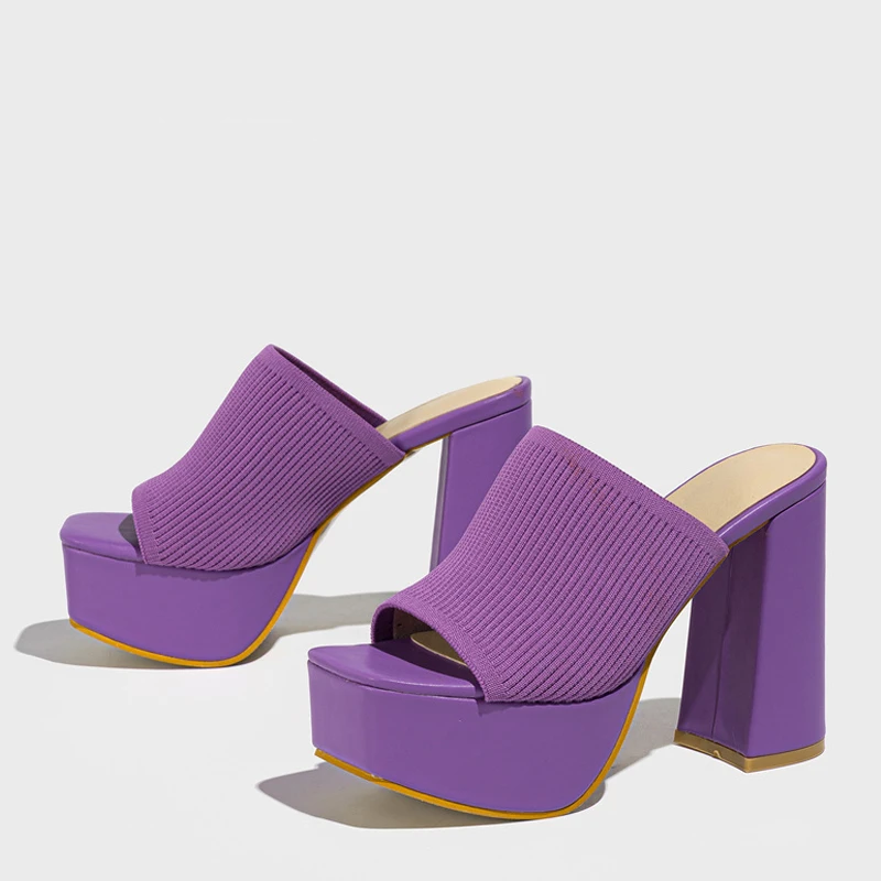 KROHN-E Damen Plateau-Sandalen Verstellbare Riemen Gepolsterte Sohle