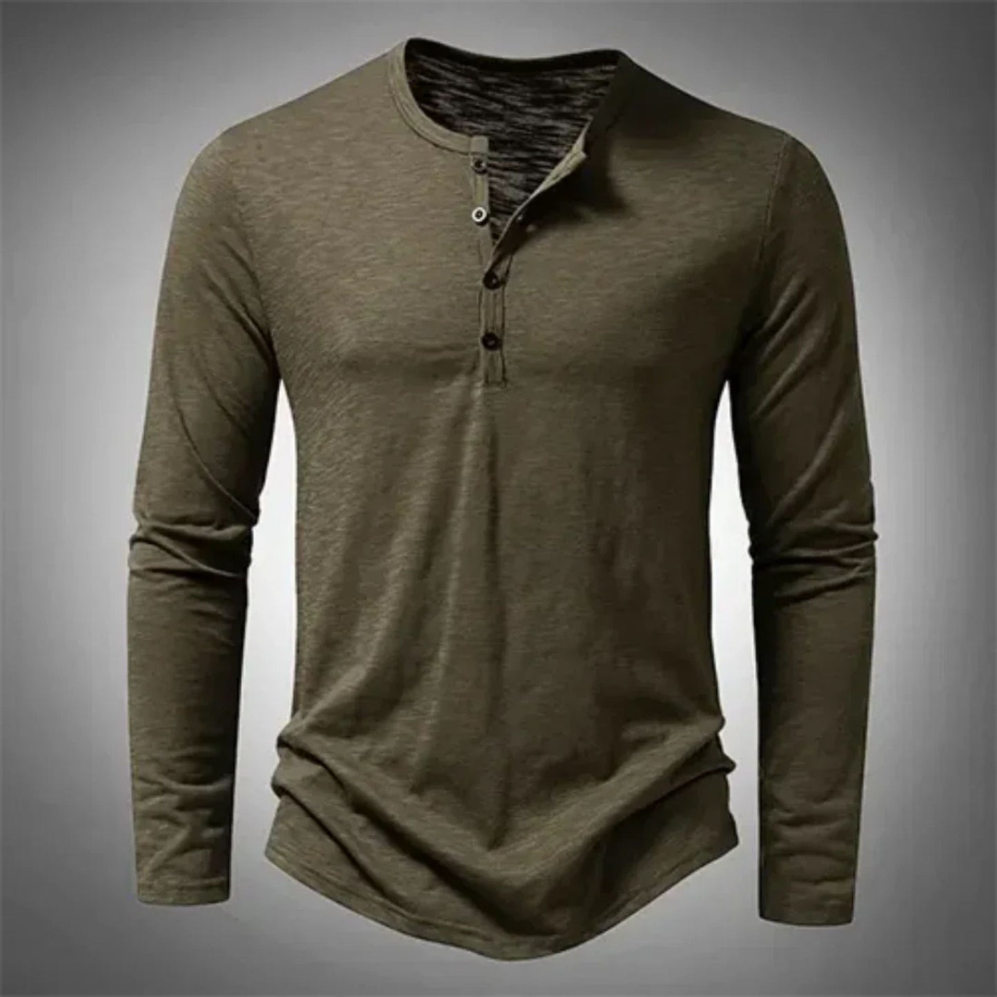 Tyler | Herren Henley Langarmshirt Slim Fit Casual Herbst