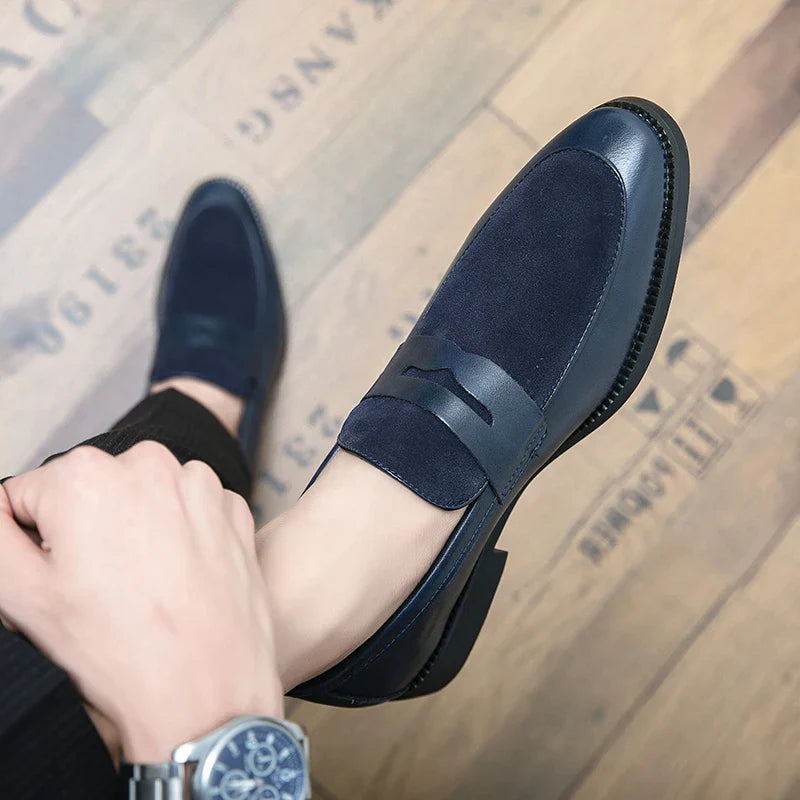 Edle Wildleder- und Leder-Loafer - Bray