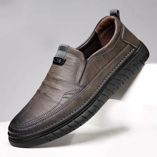 UrbanEase Leather Slippers by EleganzHerr