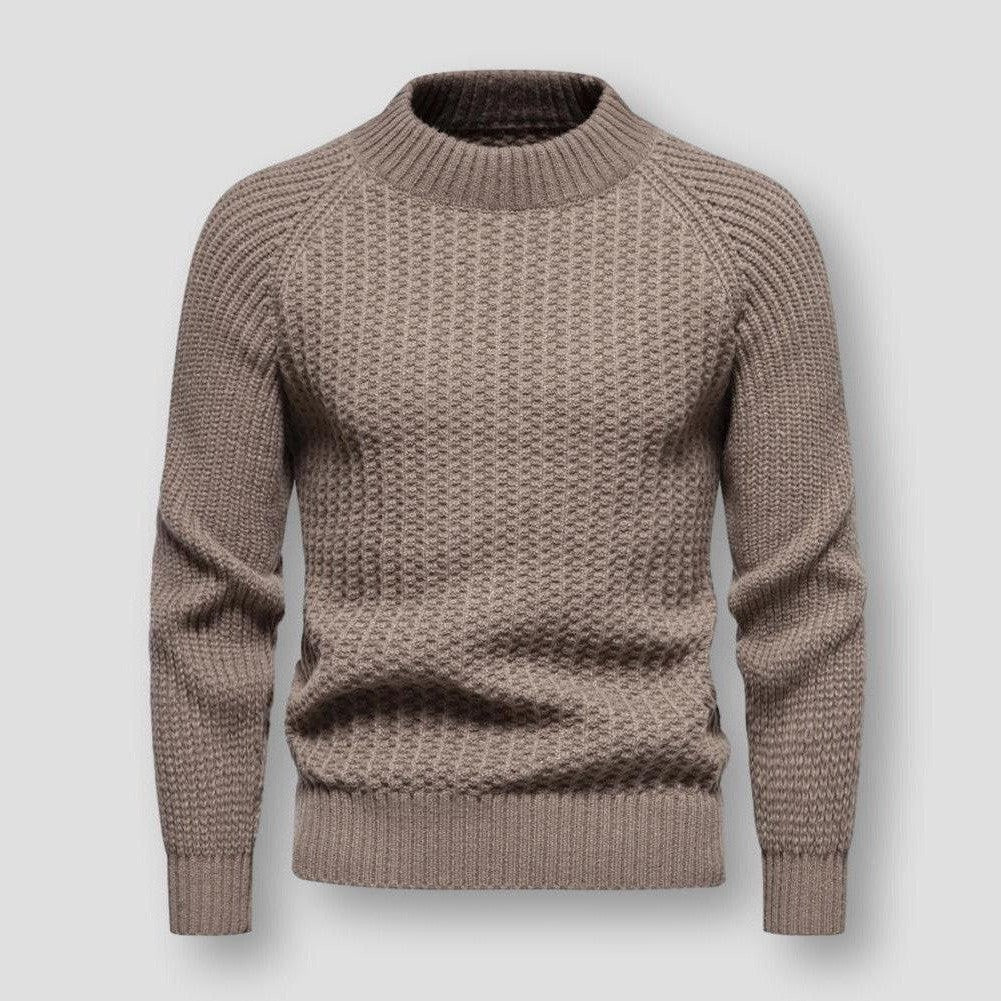 Edler Herrenpullover aus Waffelpiqué