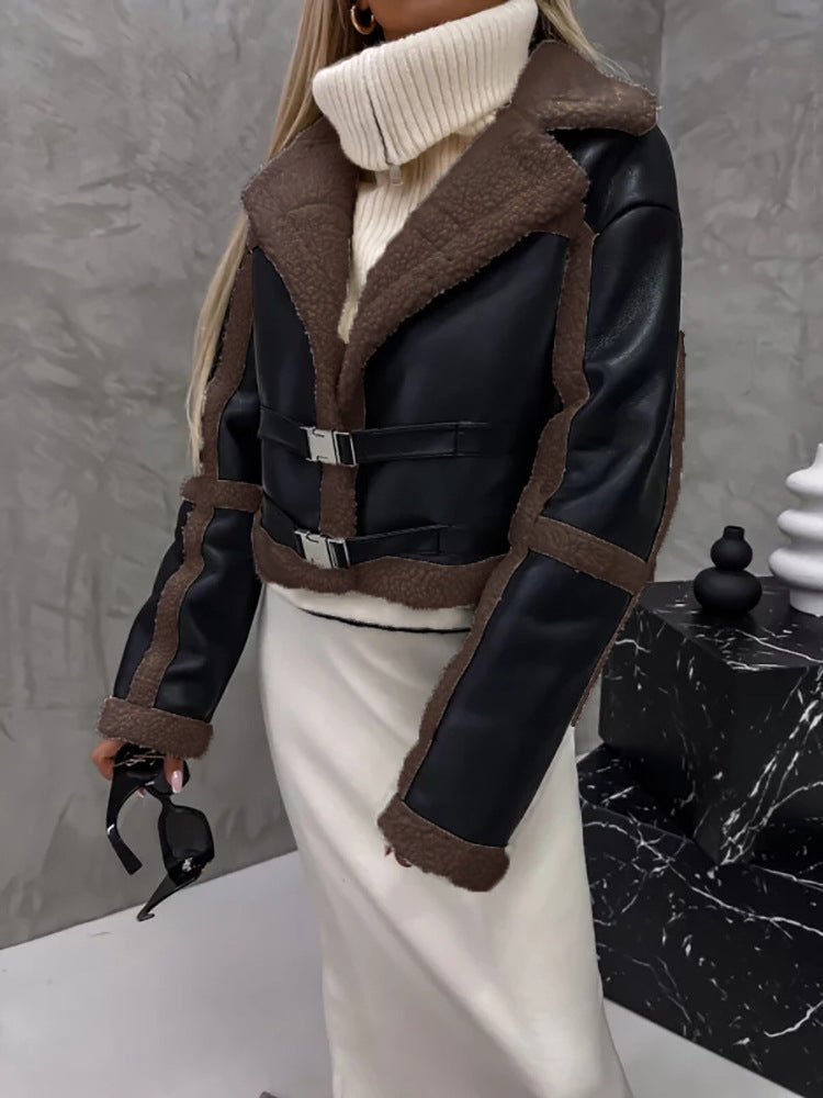 Docia Langarm-Pelzmantel