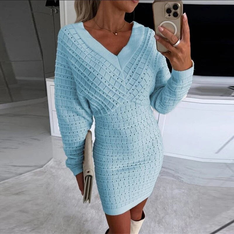 Kurzes Kleid mit langen Ärmeln – Modell Saskia