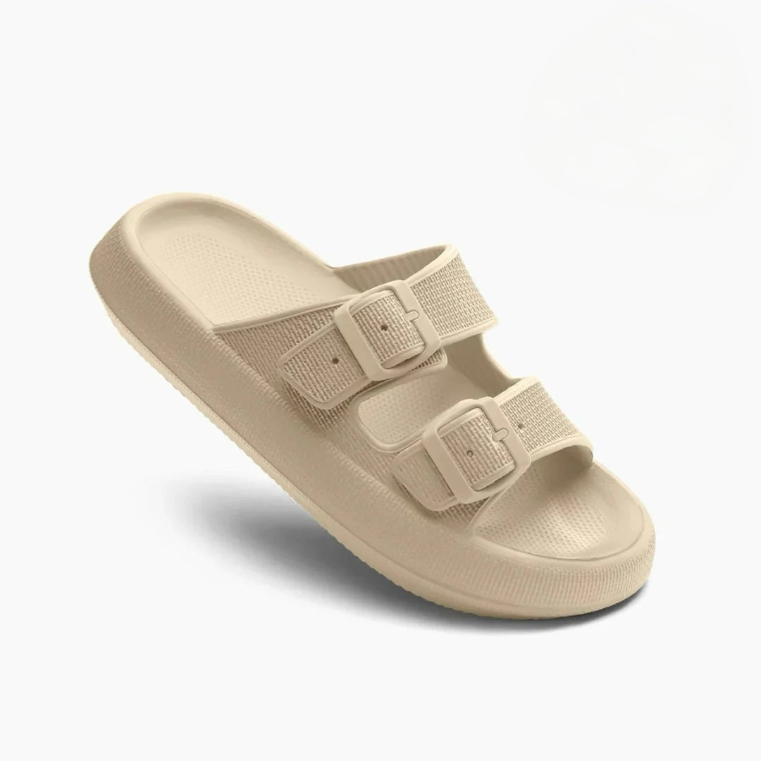 KROHN-E Damen Sandalen Verstellbare Riemen Gepolsterte Sohle