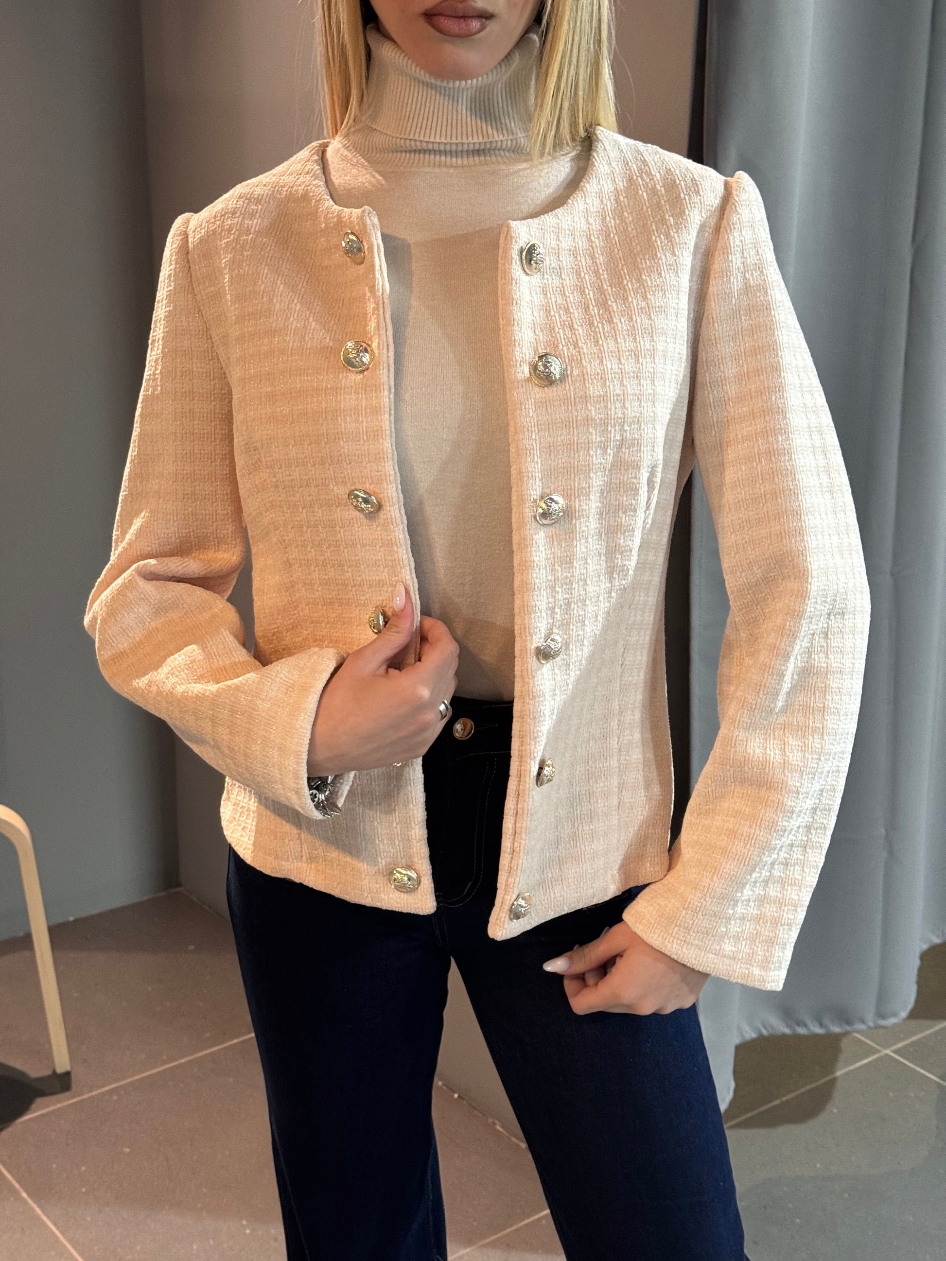 Krohn-e | Exklusive Tweedjacke mit Perlenknöpfen Klassisch und Sophistisch - Krohn-e