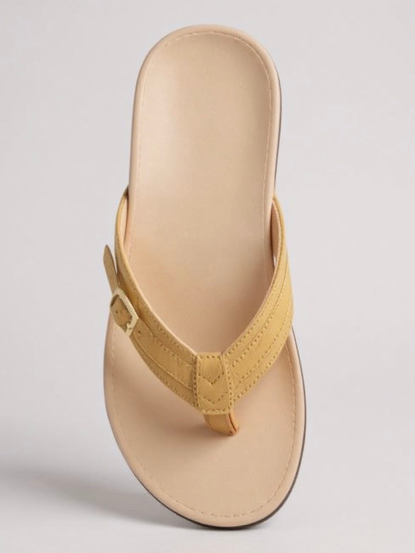 KROHN-E Damen Zehentrenner Gepolstert Leicht Sommer-Sandalen