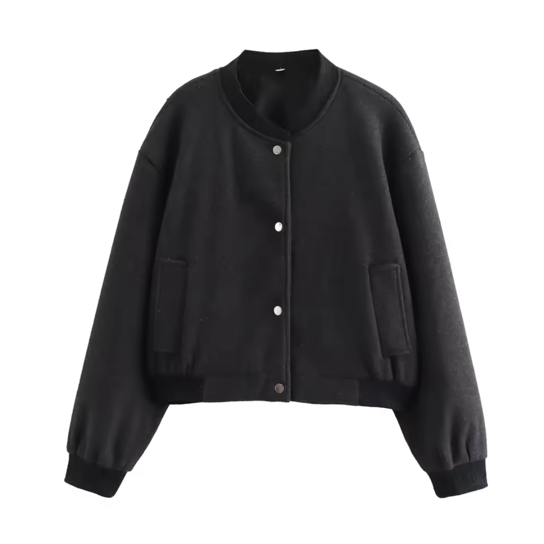 Krohn-e | Jacke mit Rundhalsausschnitt und Kurzer Schnitt für Damen