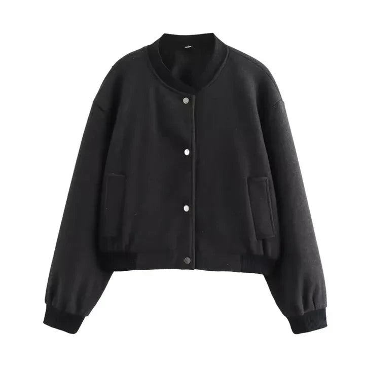 Krohn-e | Langärmliger Strickpullover für Frauen mit Knopf Unten