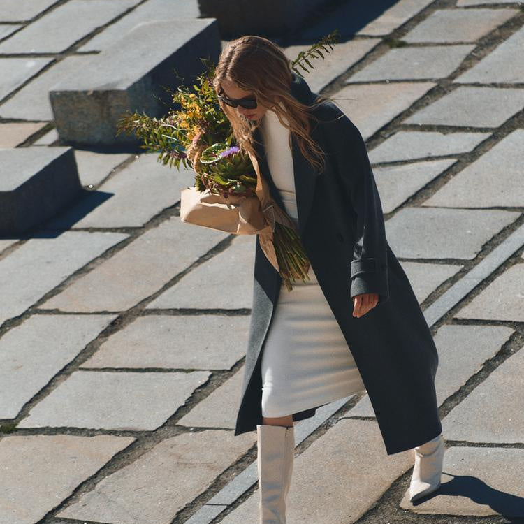 Krohn-e | Trenchcoat - Wollmischung - Oversized Fit - Doppelt gefertigt - Klassisches Design