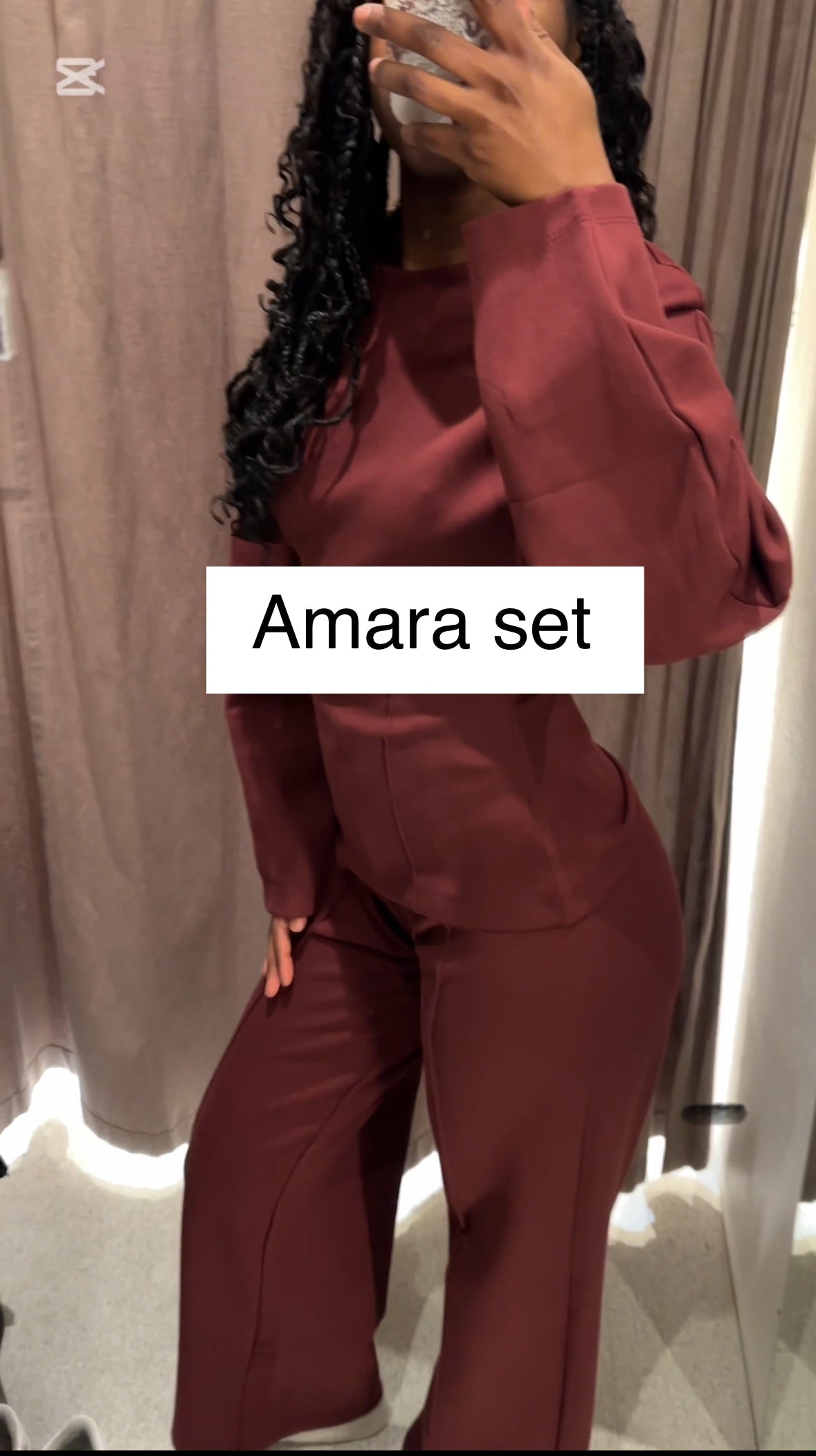 Krohn-e | Bequemes Damen Pullover Satz mit Weiten Hosen