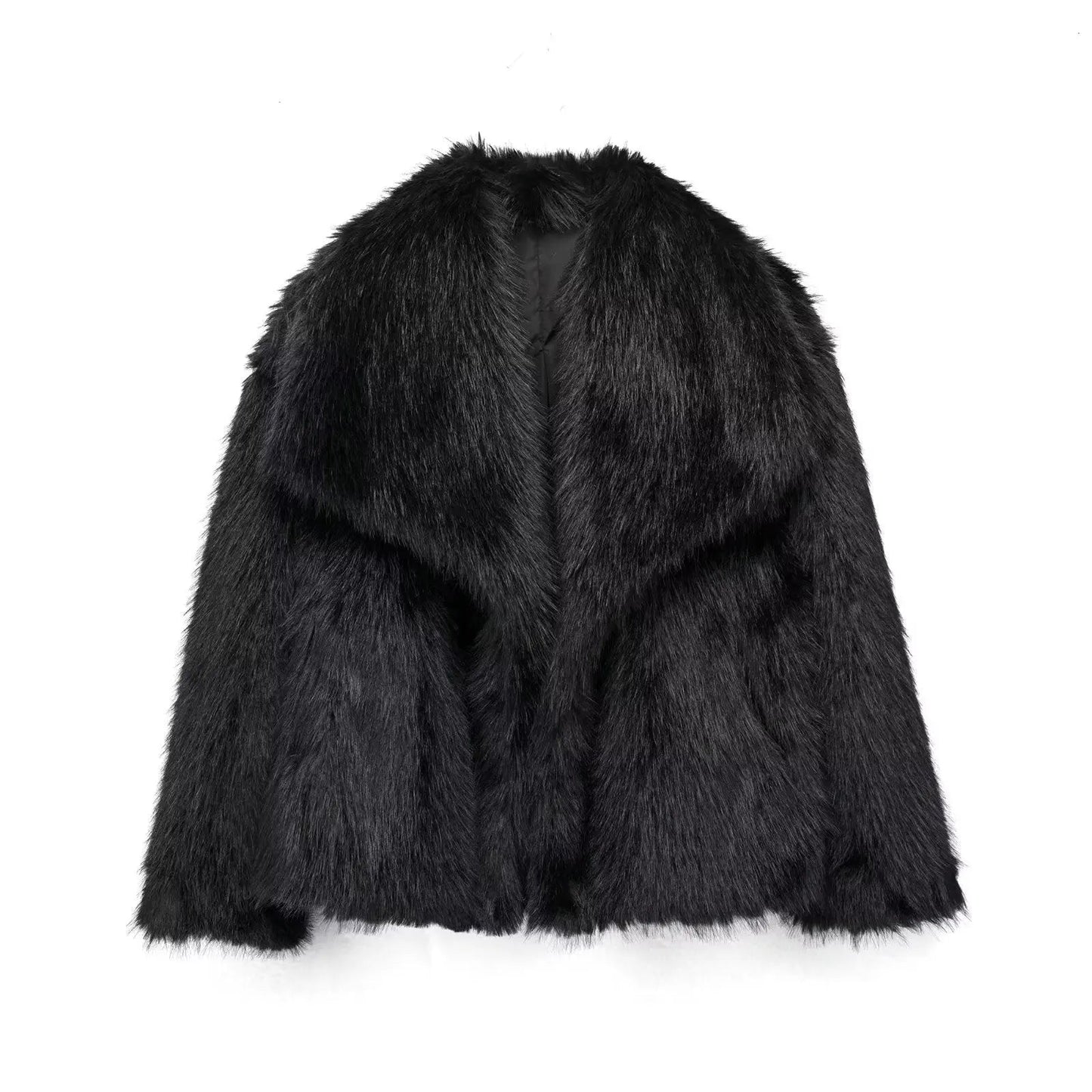 Krohn-e | Luxuriöse Kunstfell Jacke Stilvoll, Kuschelig und Zeitlos
