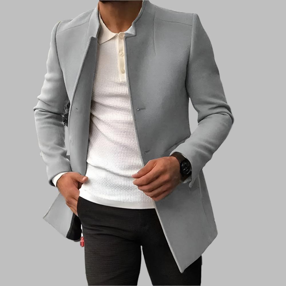 Hochwertiger Wollmantel für Herren, ideal für kaltes Wetter
